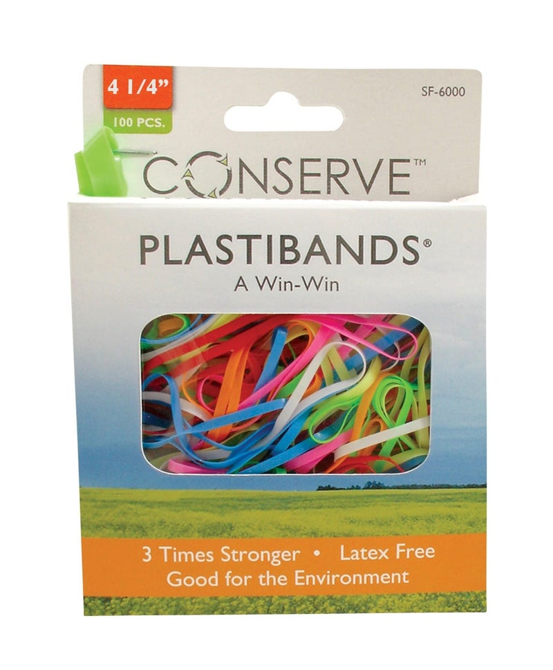 Baumgartens Conserve PlastiBands 4 1/4" 100 Pack ASSORTED Colors (SF-6000) - Image 5